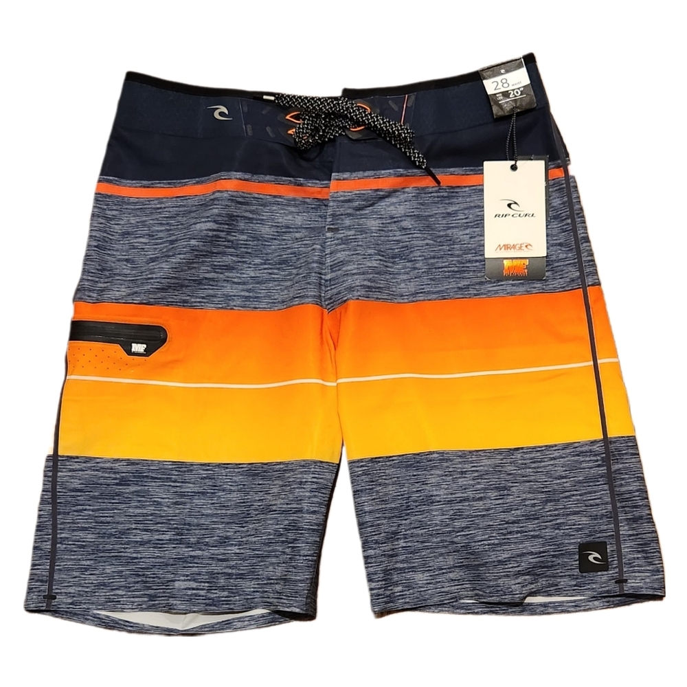 Rip Curl Mirage Eclipse Stretch Boardshorts | Men's Size 28 | Orange NEW #CBOKA7